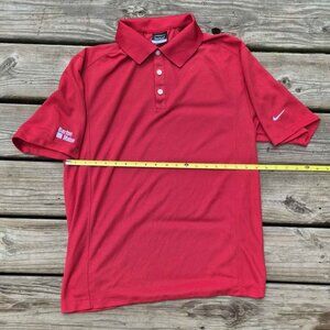 Nike Men's Short Sleeve Red Golf Polo - Medium